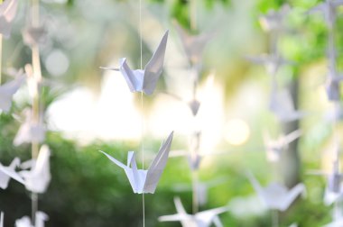 Paper crane clipart