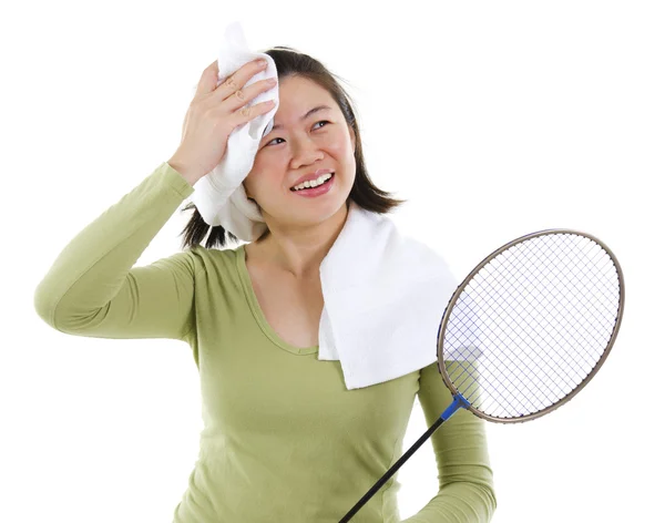 Pocenie się po badmintona — Zdjęcie stockowe