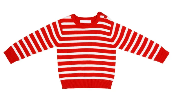 Orange striped sweater for children — Stok fotoğraf