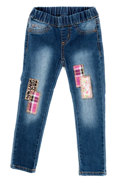 Jeans met patches — Stockfoto