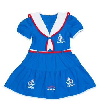 The dress for the girl with a sea motif clipart