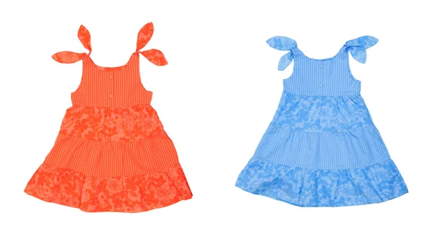 Collage aus zwei Kinderkleidern — Stockfoto