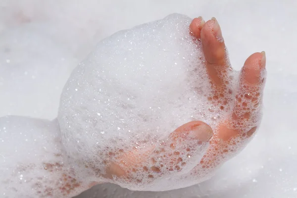 stock image Hand in suds