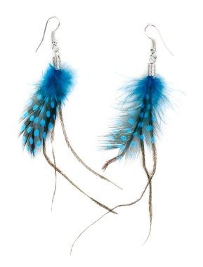 A pair of ladies earrings from feather clipart