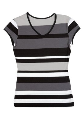 Fashionable women's striped blouse clipart