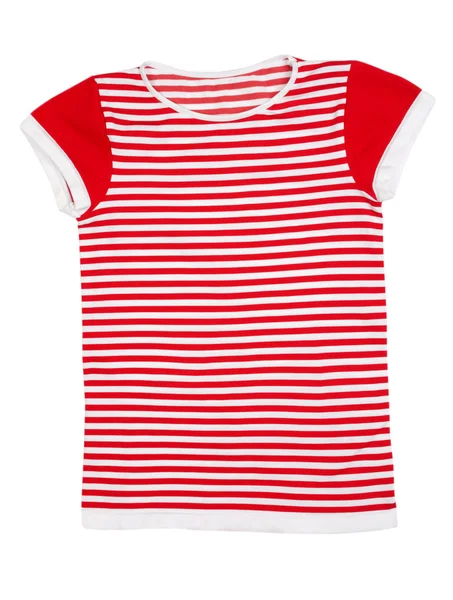 Красно-белая полосатая спортивная рубашка — стоковое фото