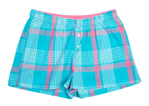 The blue plaid shorts — Stock Photo, Image