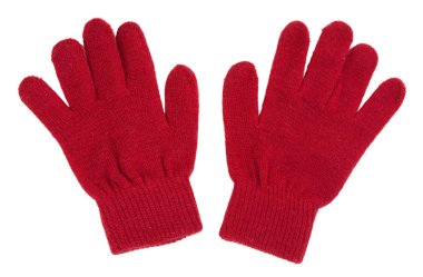 A pair of red gloves clipart