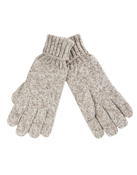 Grey knitted gloves — Stock Photo, Image