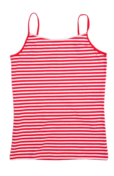 Вид спереди красной раздетой рубашки — стоковое фото