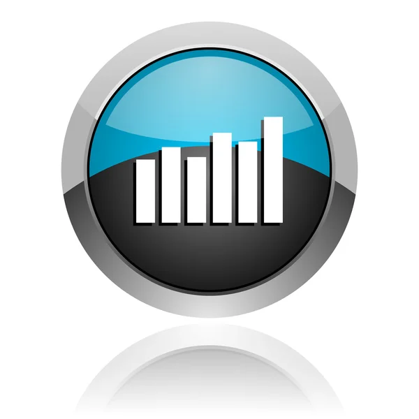 Ícone do gráfico de barras — Fotografia de Stock