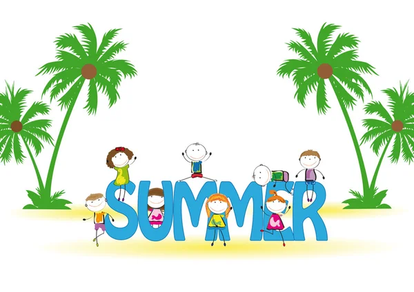 Sommer für Kinder — Stockvektor