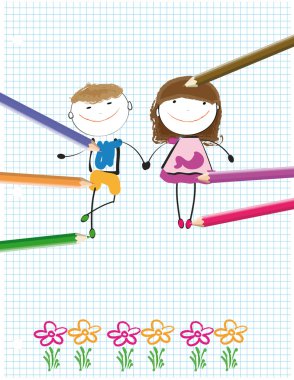 Kids drawing clipart