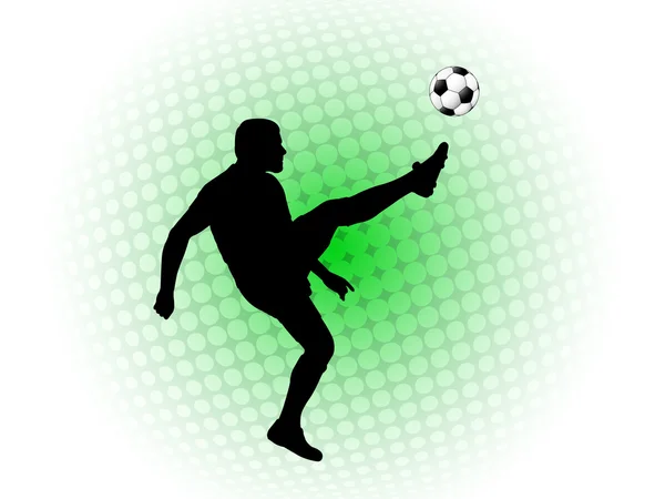 Футболист на абстрактном фоне — стоковый вектор