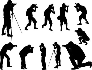 Photographers silhouettes clipart