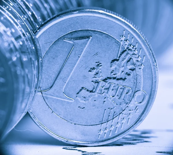 Extremt nära håll beskåda av europeisk valuta — Stockfoto