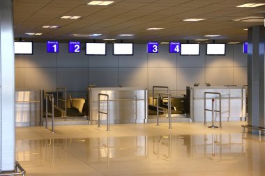 Havalimanı terminal check-in modern iç