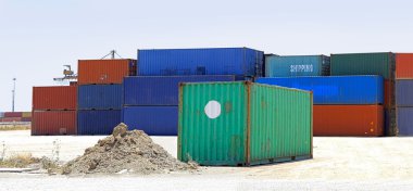 Shipping containers clipart