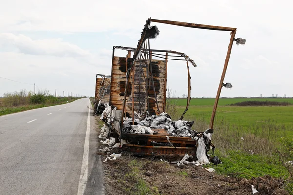 stock image Lorry fire