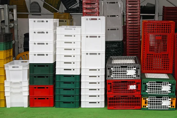 Plastic crates — Stock Photo, Image