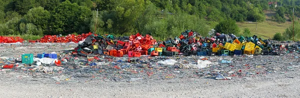 塑料废料场 — 图库照片
