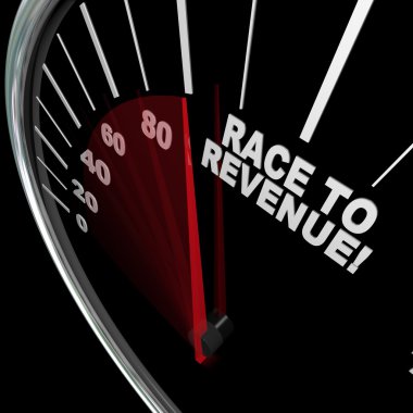 Race to Revenue Rising Speedometer Needle Profits clipart