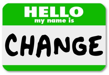 Nametag Hello My Name is Change Label Sticker clipart