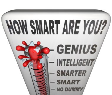 How Smart are You Thermometer Measure Intelligence clipart