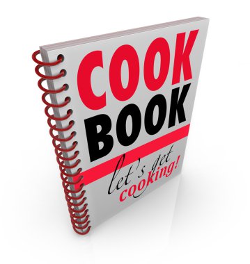 Cookbook Spiral Bound Cook Book Let's Get Cooking clipart
