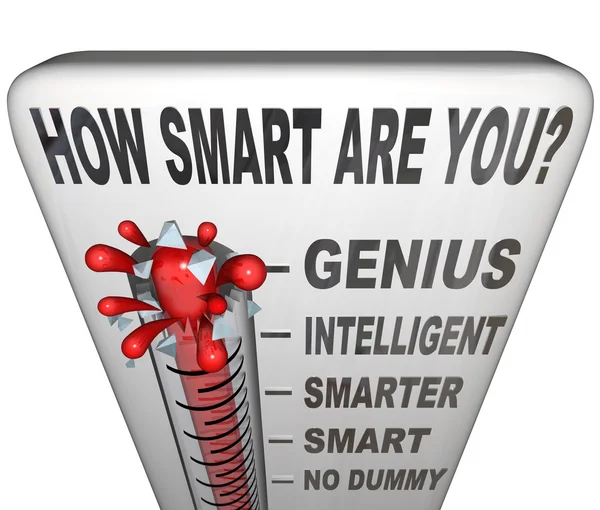 Wie intelligent sind Sie, wenn Ihr Thermometer Intelligenz misst? — Stockfoto