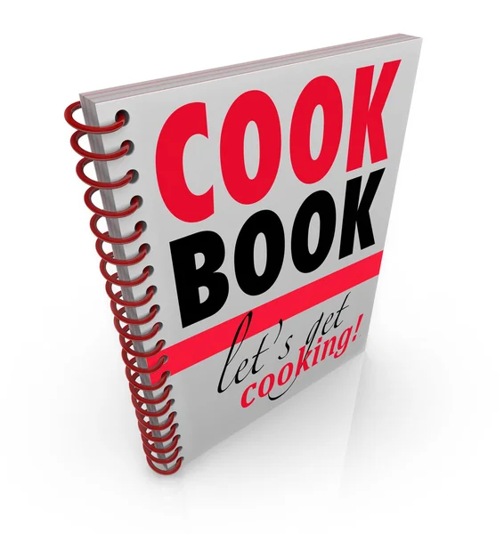 Cookbook Spiral Bound Cook Book Let's Get Cooking — Stock Photo, Image