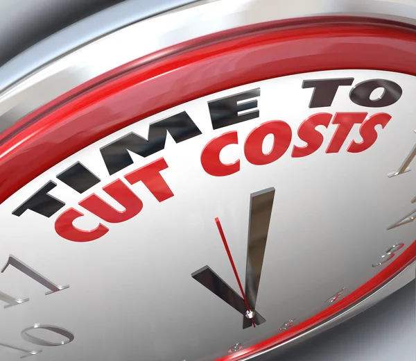 Tempo para reduzir custos Reduzir gastos Orçamento mais baixo — Fotografia de Stock