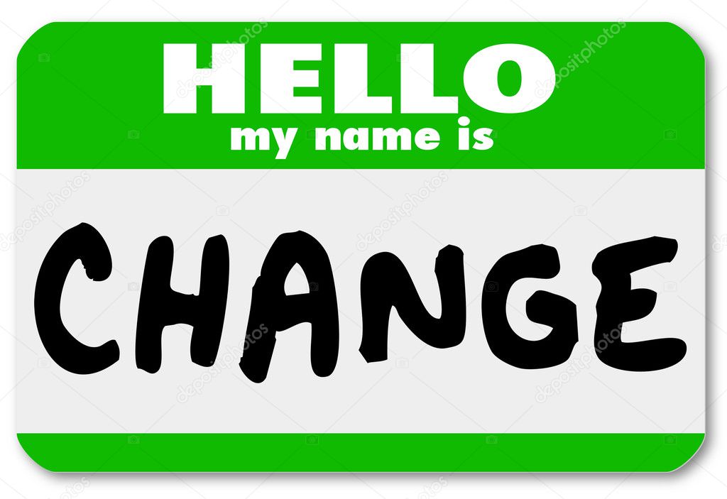 Nametag Hello My Name is Change Label Sticker