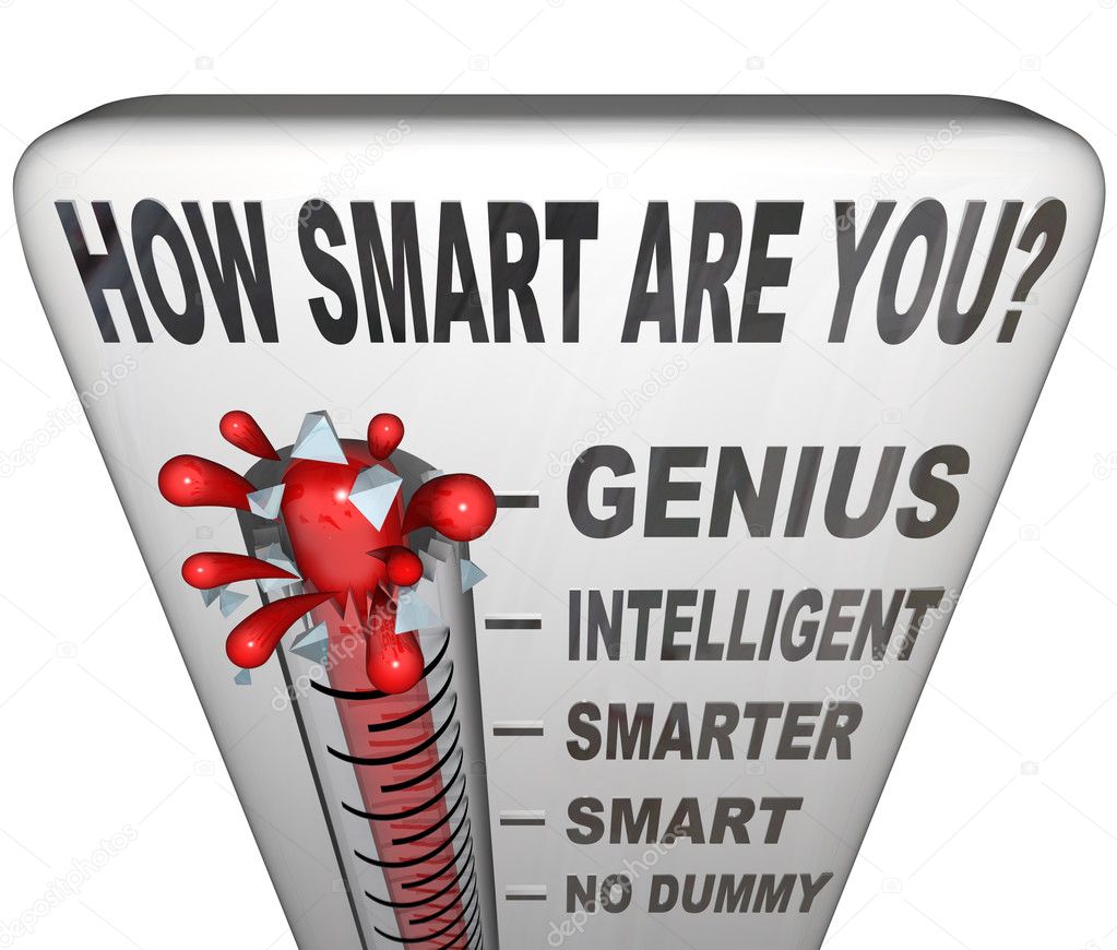 How Smart are You Thermometer Measure Intelligence — Stock Photo ...