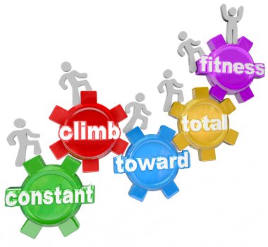 Constant Climb Toward Total Fitness Walking clipart