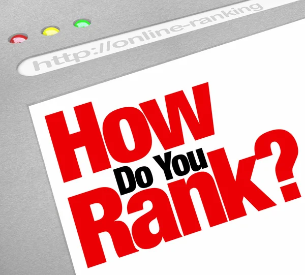 ¿Cómo usted clasifica el sitio web Ranking de motores de búsqueda — Foto de Stock
