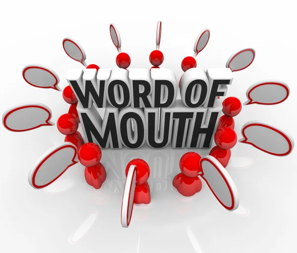 Word of Mouth Speech Bubble Discussion — Stock Photo, Image