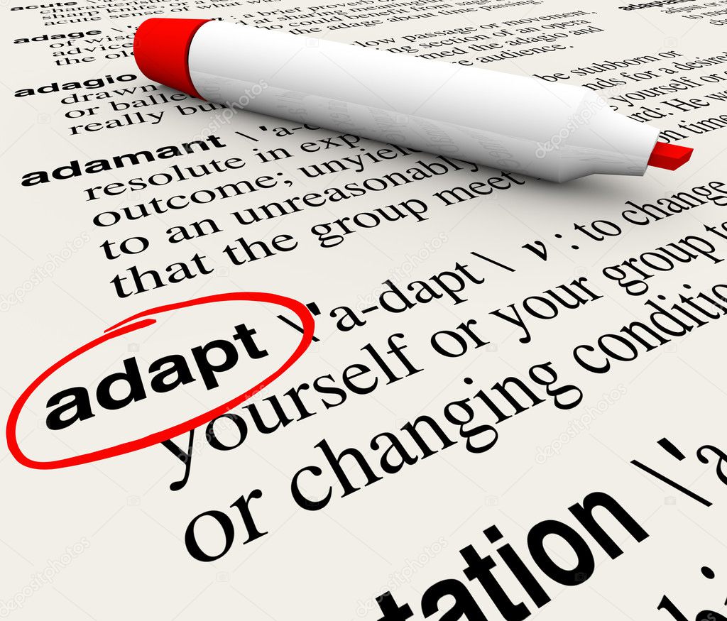Adapt Dictionary Word Definition Change to Survive