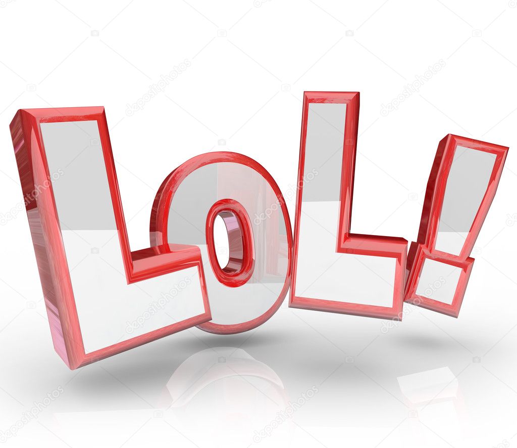 LOL Abbreviation Laugh Out Loud Funny Expression Stock Photo by ©iqoncept  11469743