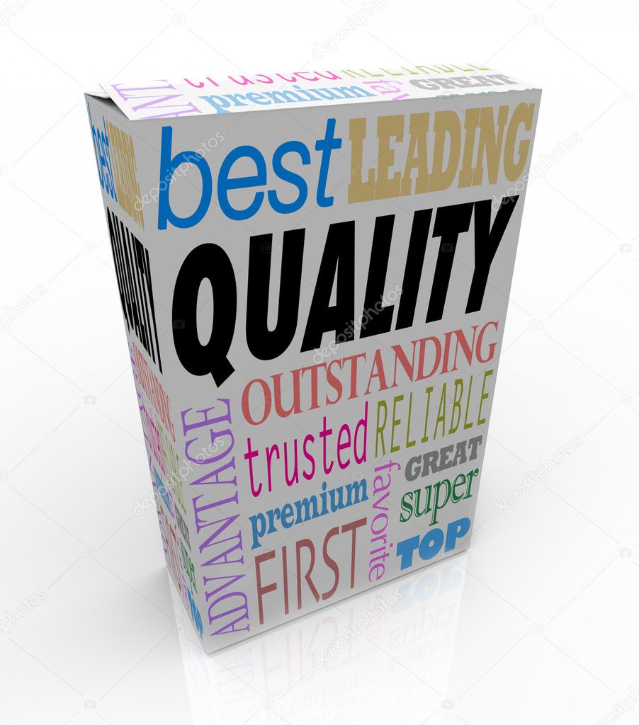 Quality Word on Product Box Top Best Choice