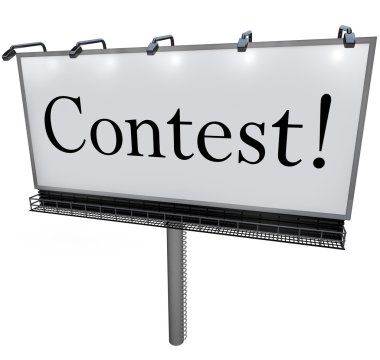 Contest Word on Billboard Raffle Drawing Lottery clipart