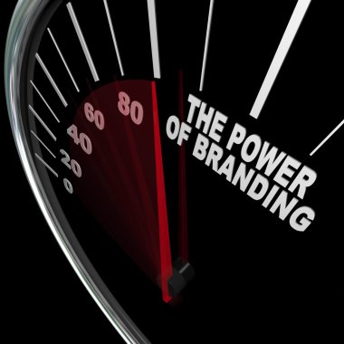 The Power of Branding Speedometer Measuring Loyalty clipart