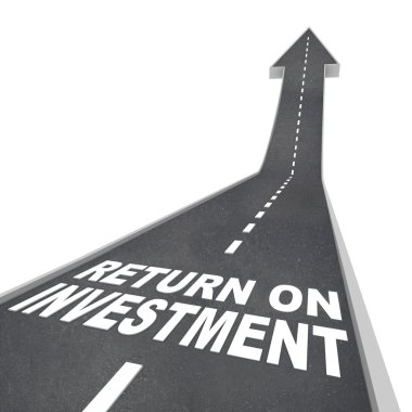 Return on Investment Road Leading Up to Improvment Growth clipart