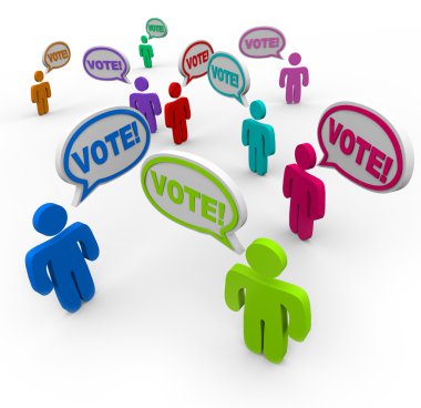 Vote Speech Bubble Different Choices clipart