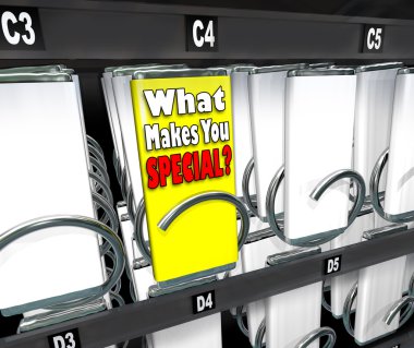 What Makes You Special One Unique Choice Vending Machine clipart