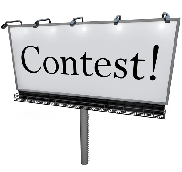 Concurso Palavra na Billboard Raffle sorteio Loteria — Fotografia de Stock