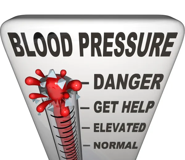Гипертония кровяное давление повысило опасный уровень — стоковое фото
