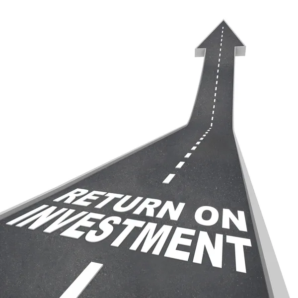 Rendite auf dem Investitionsweg, der zu verbessertem Wachstum führt — Stockfoto