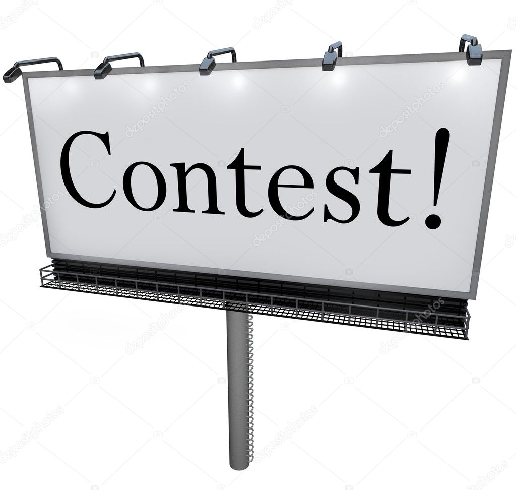 Contest Word on Billboard Raffle Drawing Lottery