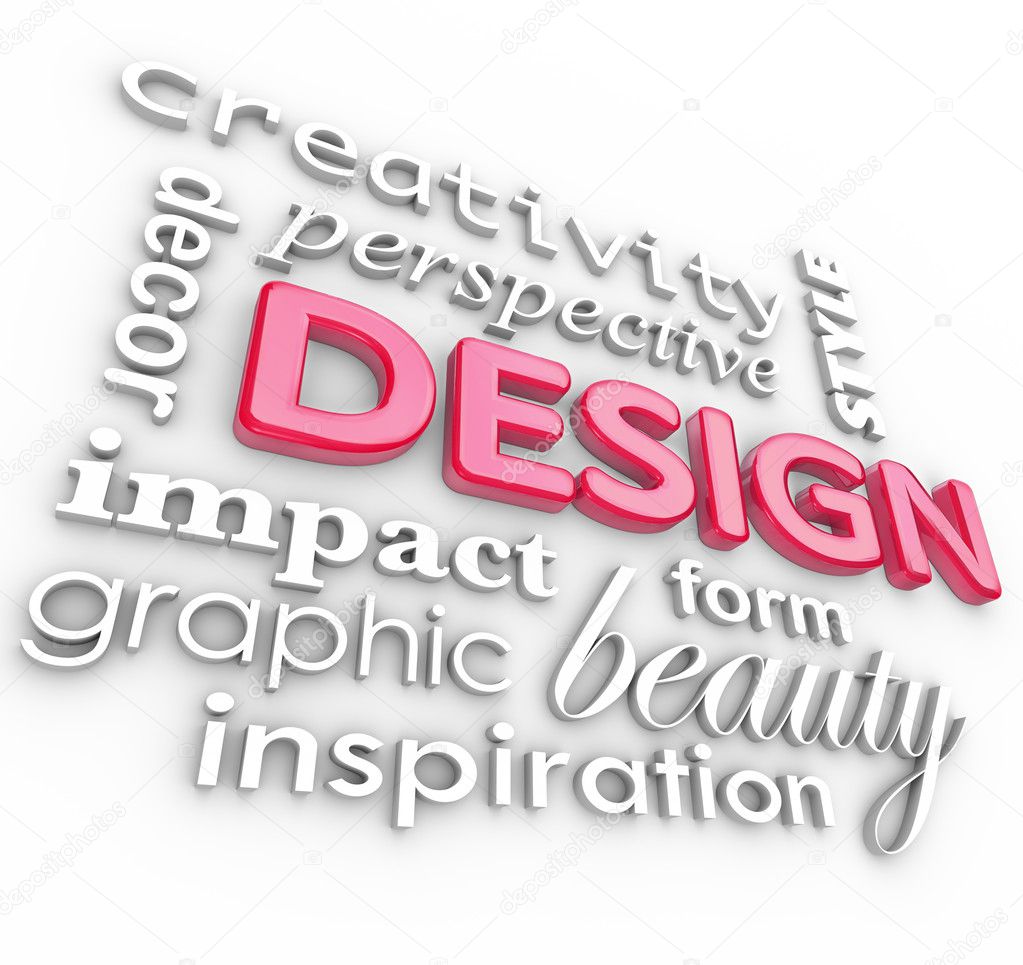 Design Words Collage Creative Perspective Style